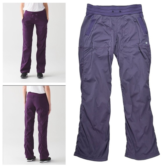 lululemon athletica Pants - Lululemon Studio Pant III Regular Unlined Size 8 Purple MISSING Drawstring